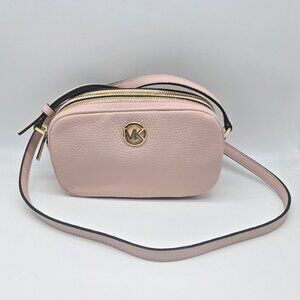 Michael Kors Fulton Double Zip Crossbody Powder Blush